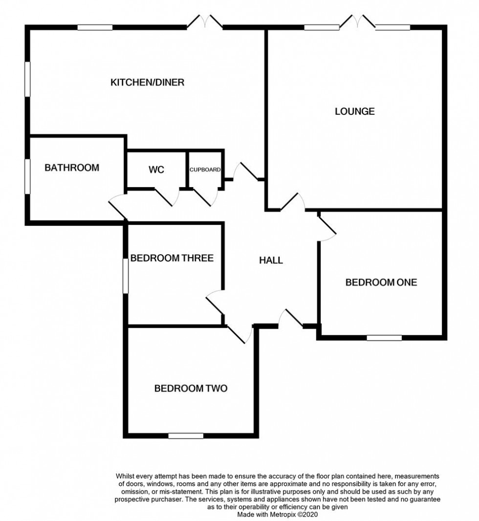 Floorplan for Pinetrees, Weston Favell