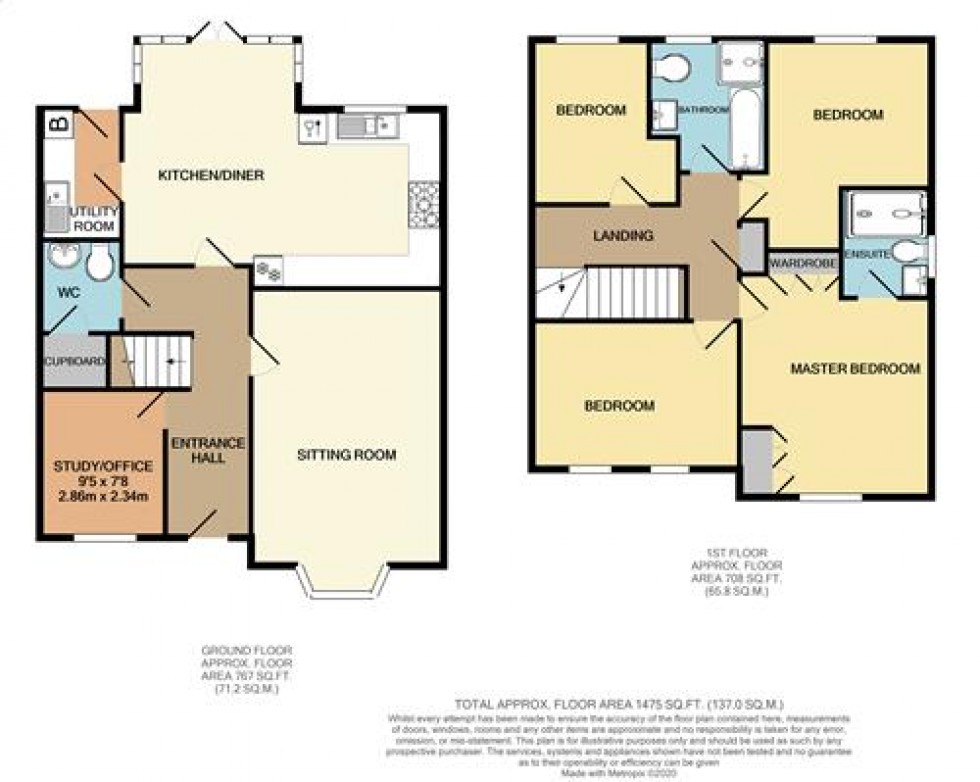 Floorplan for 15 Elderton Way, Earls Barton, NORTHAMPTON