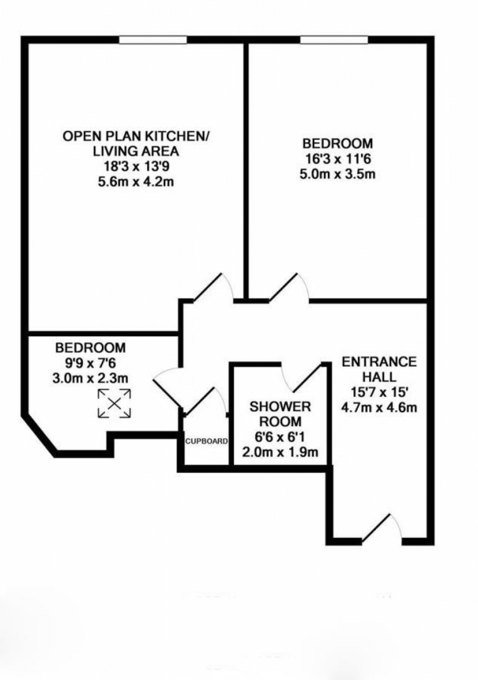 Floorplan for Windsor Court, Town Centre, Rugby