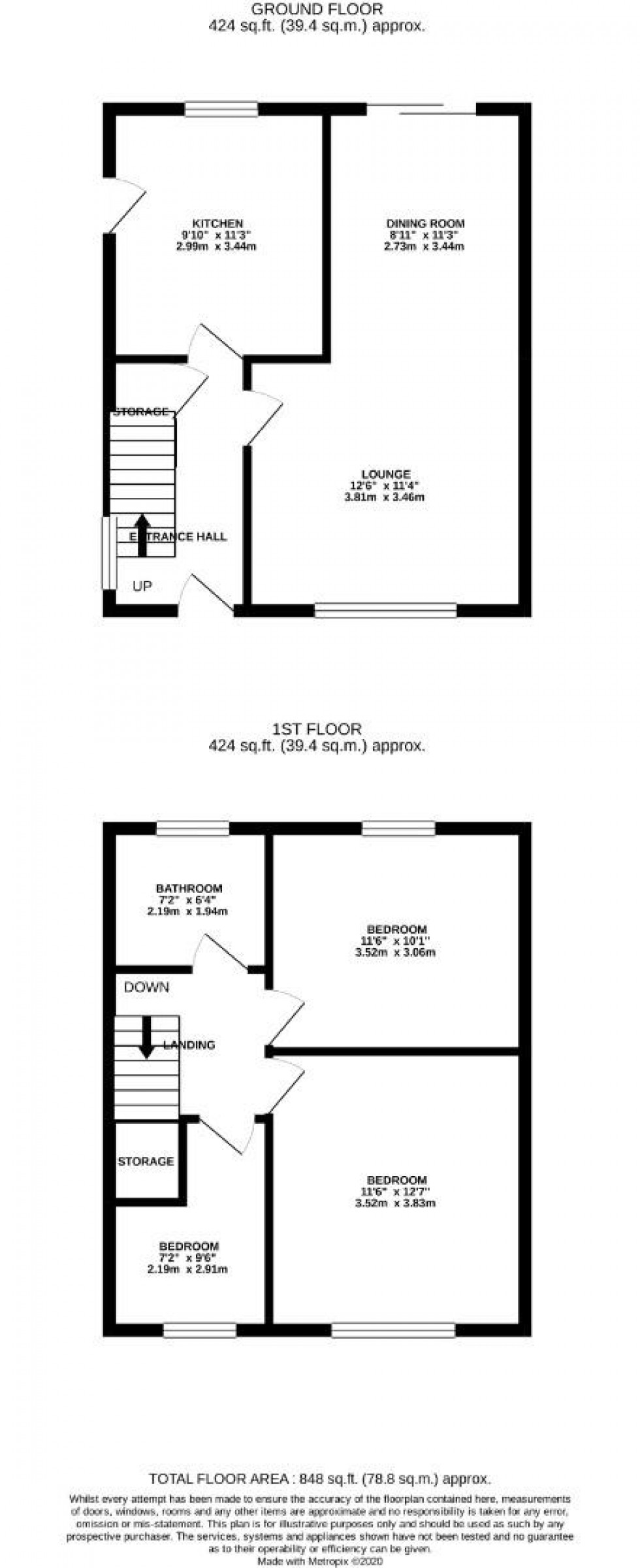 Floorplan for Pembroke Road, NORTHAMPTON