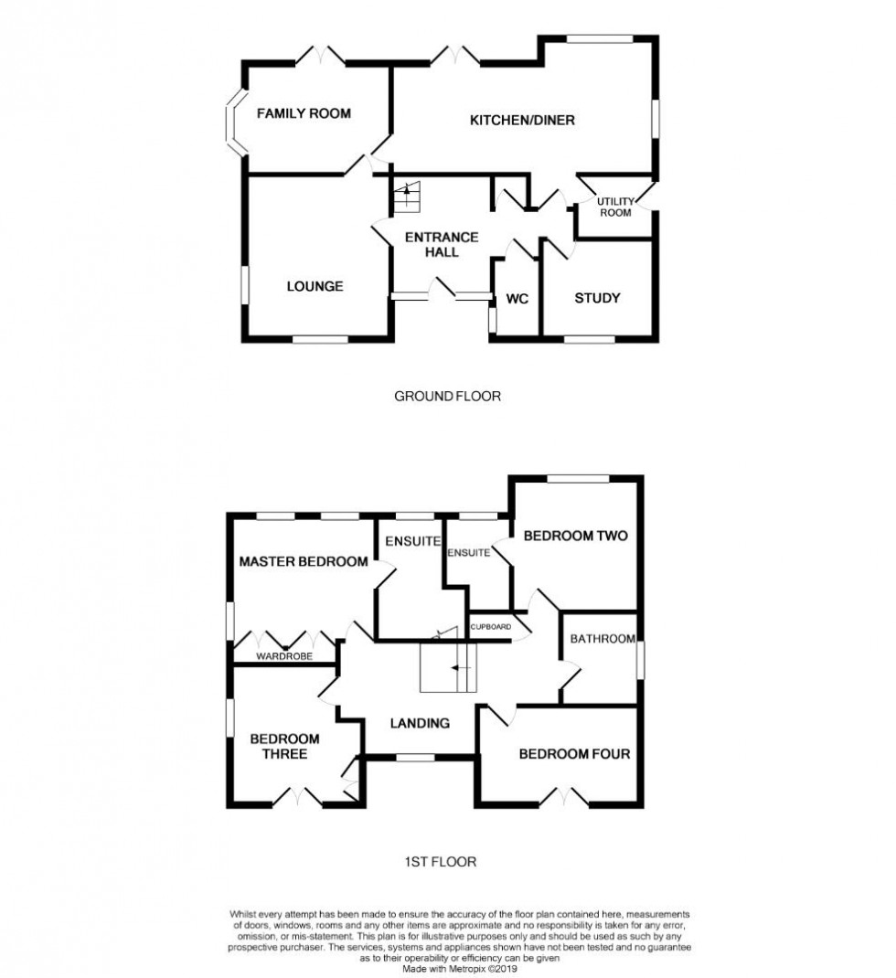 Floorplan for Spinney Close, Moulton