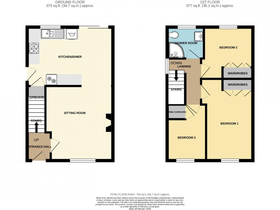 Floorplan for Ludlow Close, NORTHAMPTON