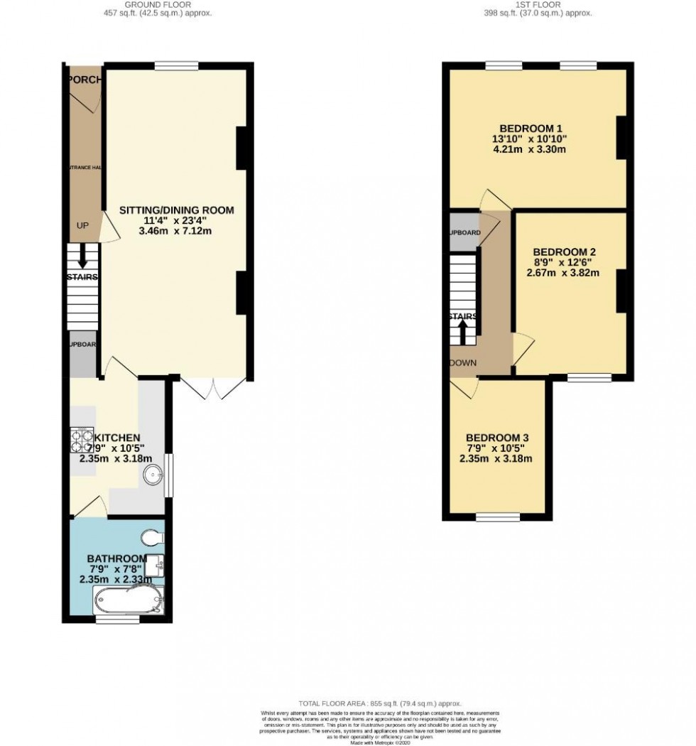 Floorplan for Thirlestane Road, Far Cotton, NORTHAMPTON