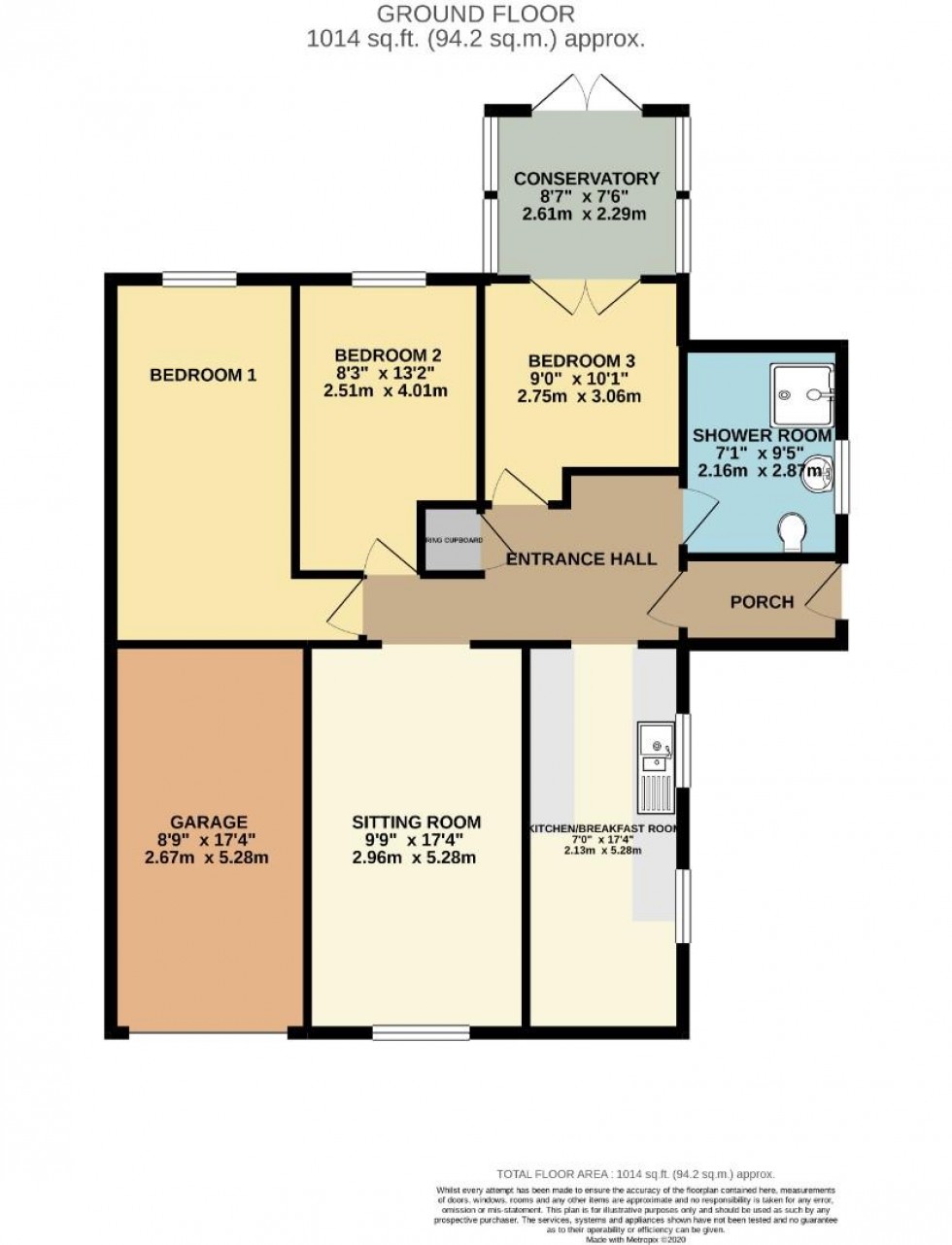 Floorplan for Westcott Way, Abington Vale, Northampton