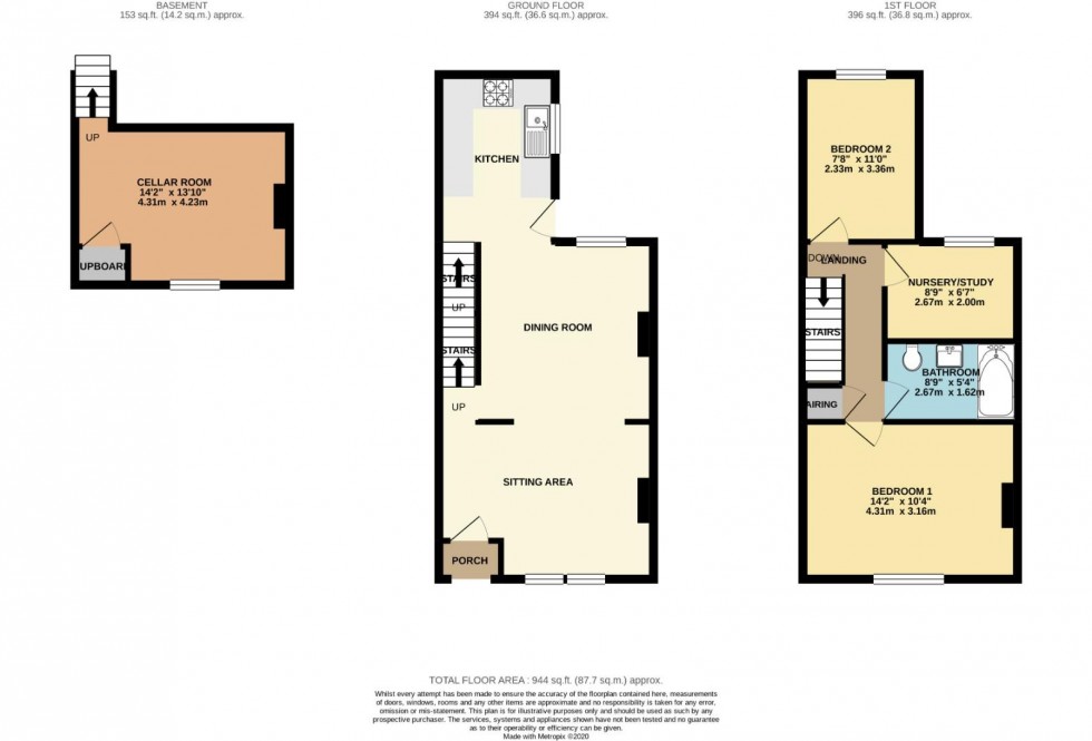 Floorplan for Stanhope Road, Queens Park, Northampton