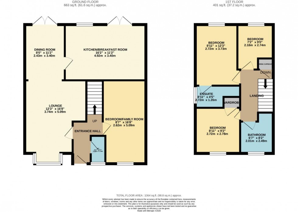 Floorplan for Holbush Way, Irthlingborough, Wellingborough