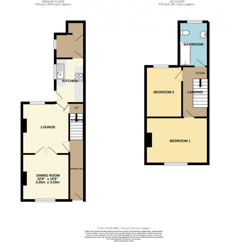 Floorplan for Dunster Street, NORTHAMPTON