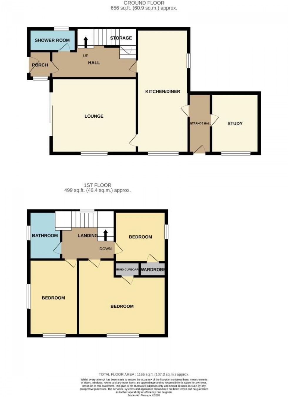 Floorplan for Manor Close, Roade