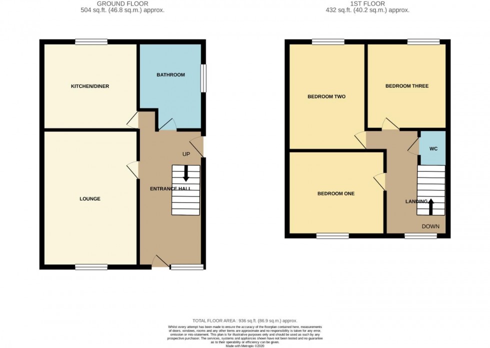 Floorplan for Berry Close, Earls Barton, Northampton