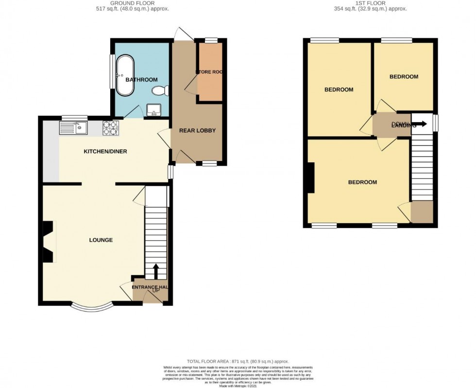 Floorplan for Johns Road, Bugbrooke, Northampton