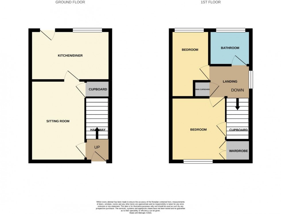 Floorplan for Compton Way, Earls Barton, Northampton