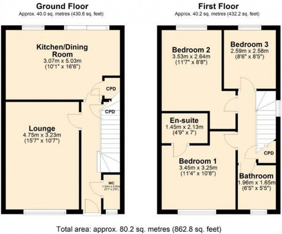 Floorplan for Moorbridge Road, Moulton