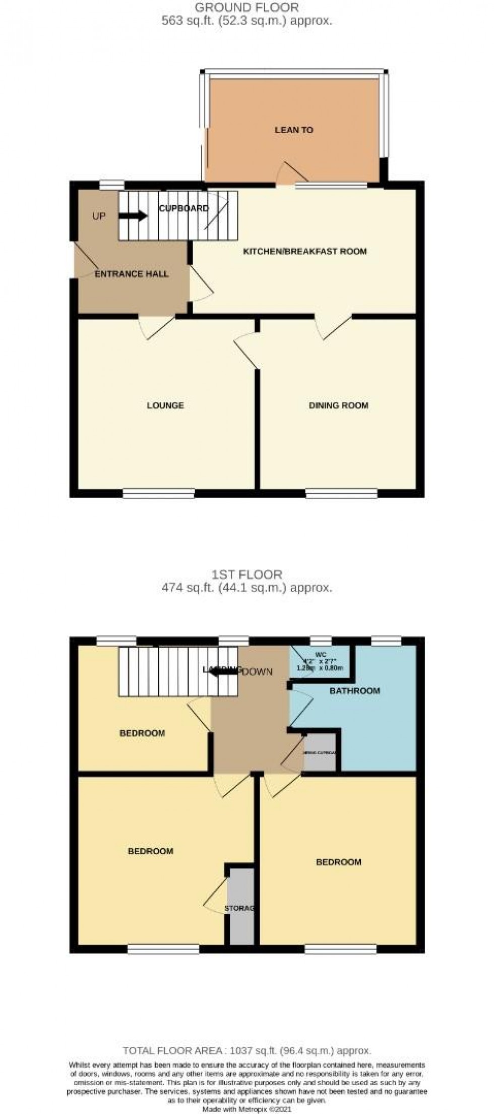 Floorplan for Abbots Way, Roade