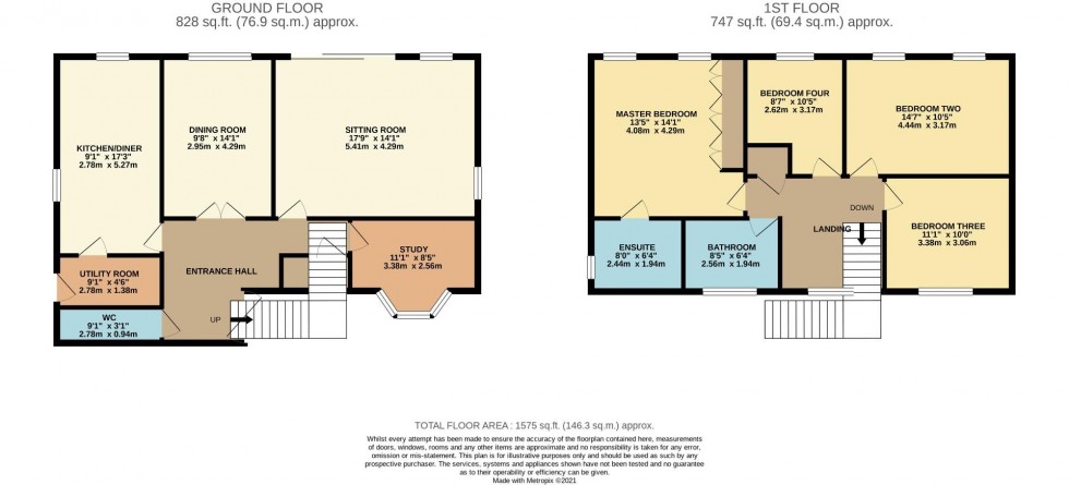 Floorplan for Hocknell Close, Wootton, NORTHAMPTON