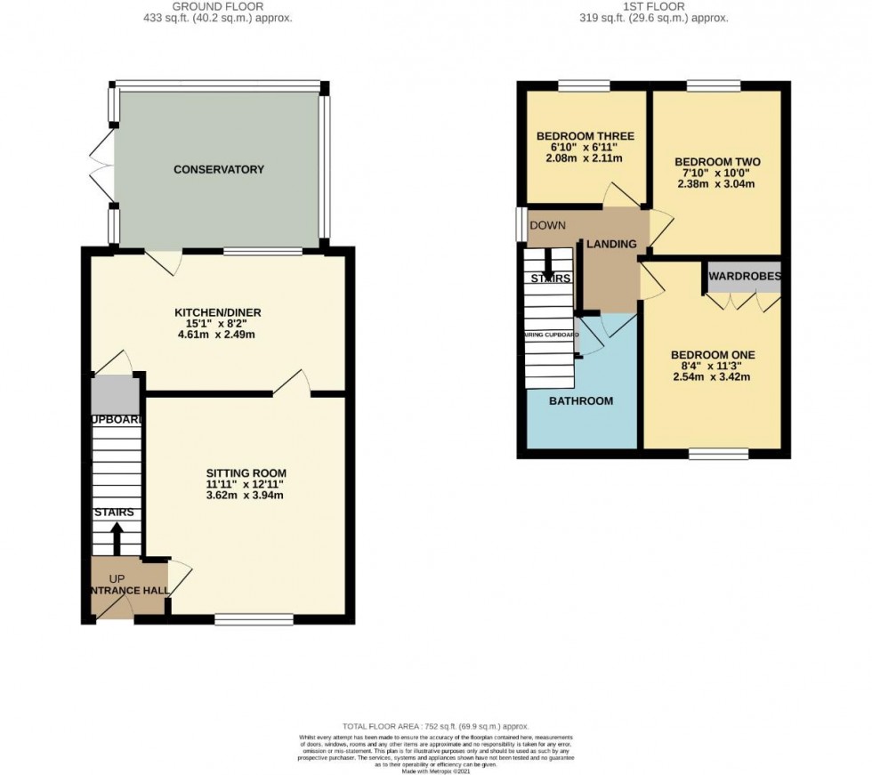 Floorplan for Cross Waters Close, Wootton, Northampton