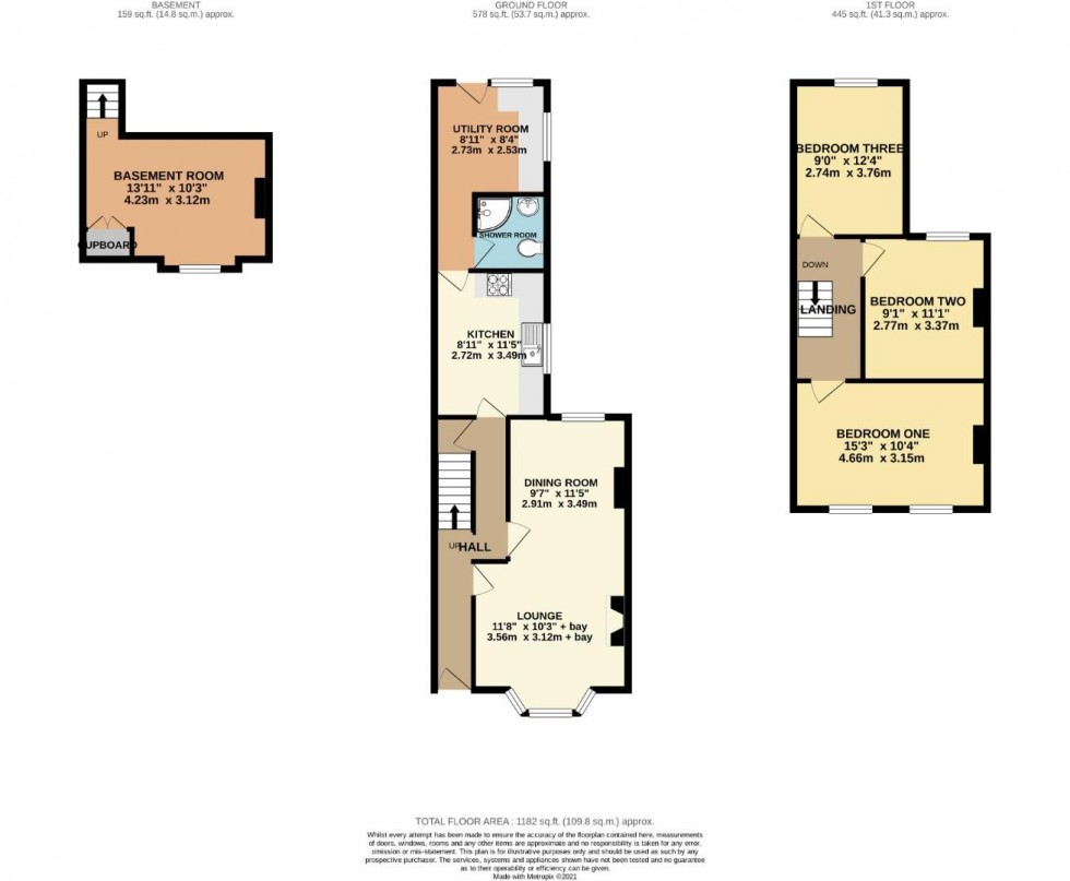 Floorplan for Cecil Road, Queens Park, Northampton