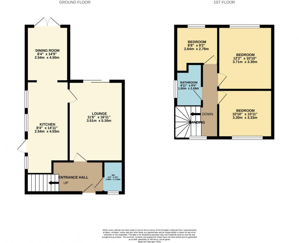 Floorplan for Pinetrees, Northampton