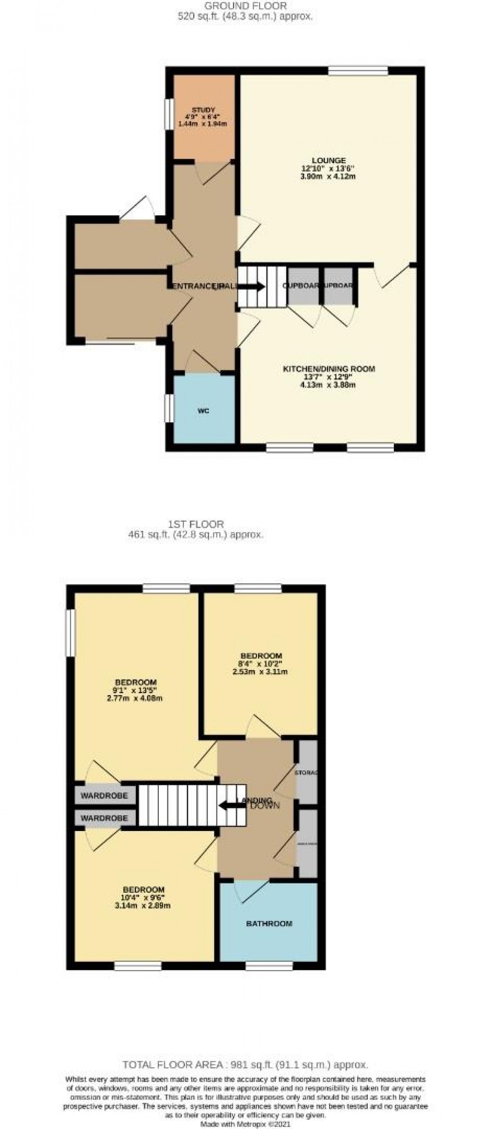 Floorplan for Grafton Close, Hartwell, Northampton