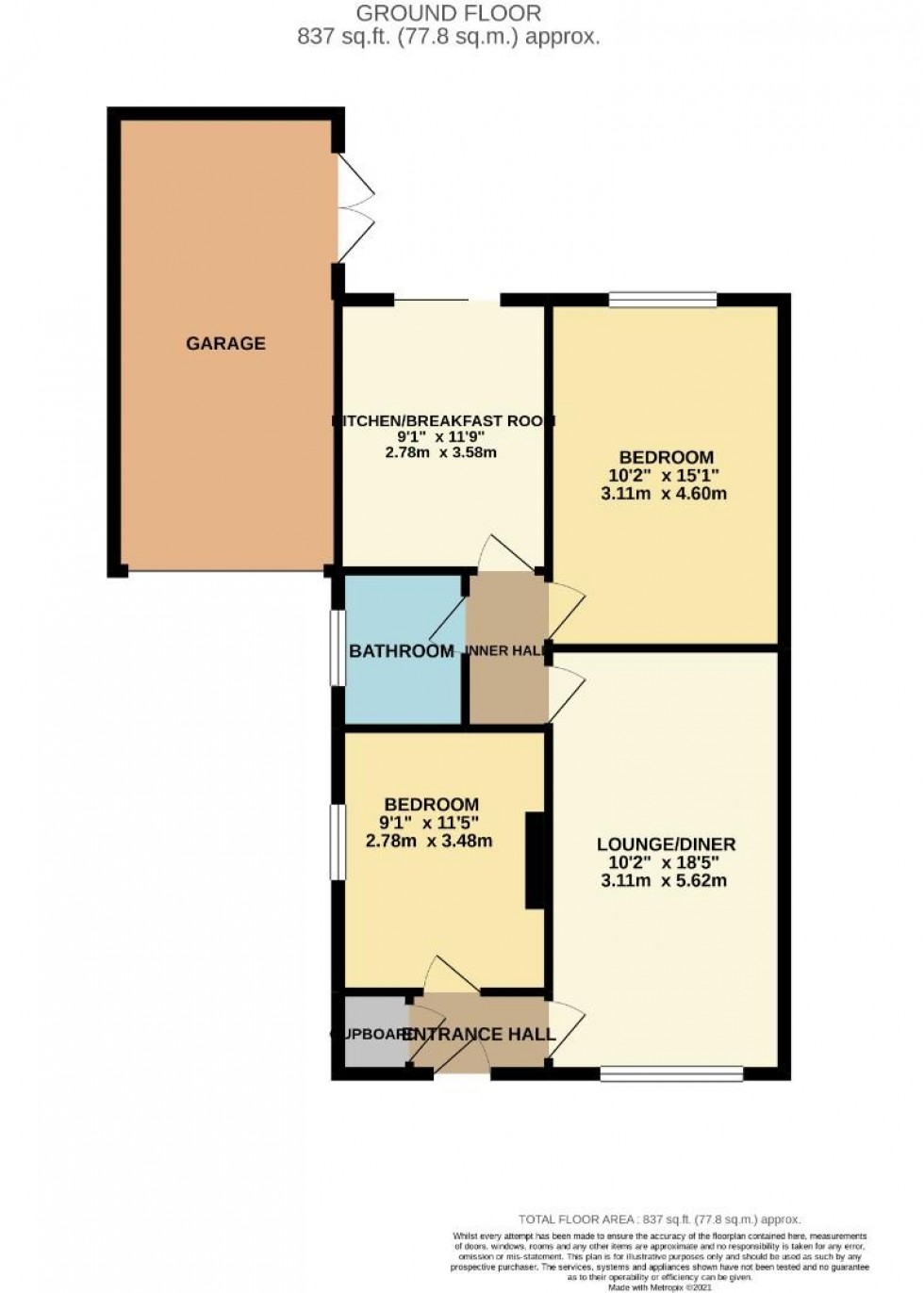 Floorplan for 10 Priory Crescent, Roade, NORTHAMPTON