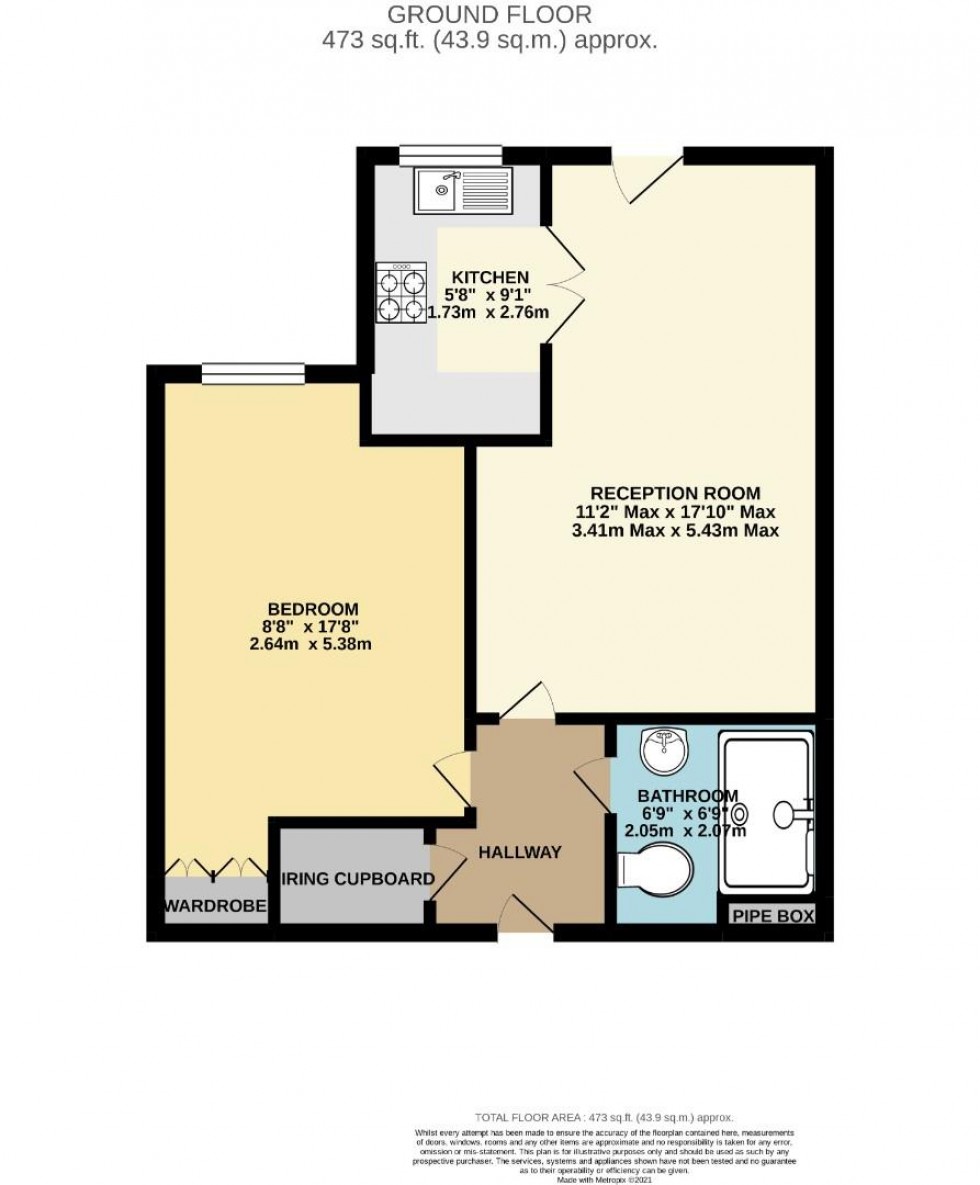 Floorplan for Albion Place, Northampton, Northamptonshire, NN1 1UG