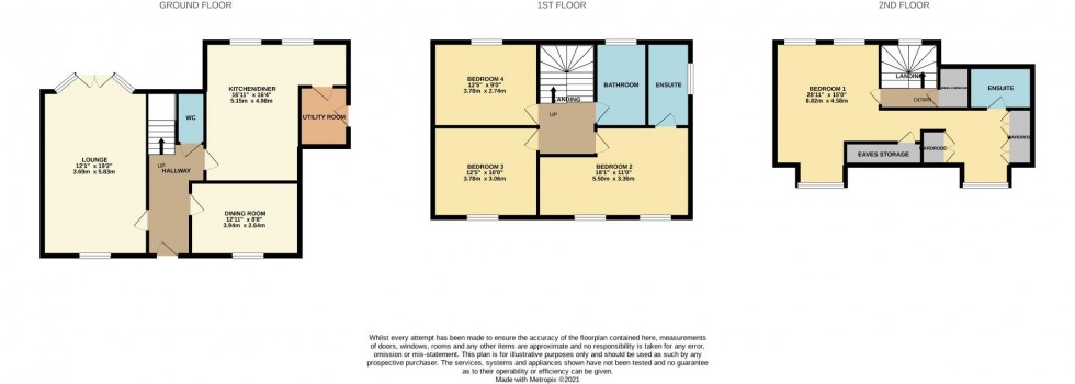 Floorplan for Paddock End, Mawsley Village, Kettering