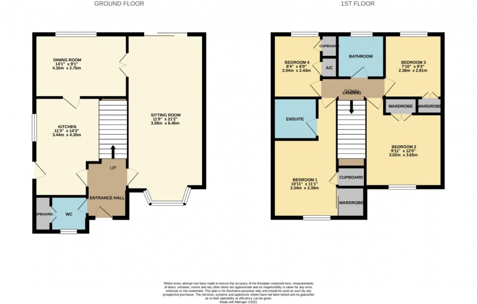 Floorplan for Swallow Close, East Hunsbury, Northampton