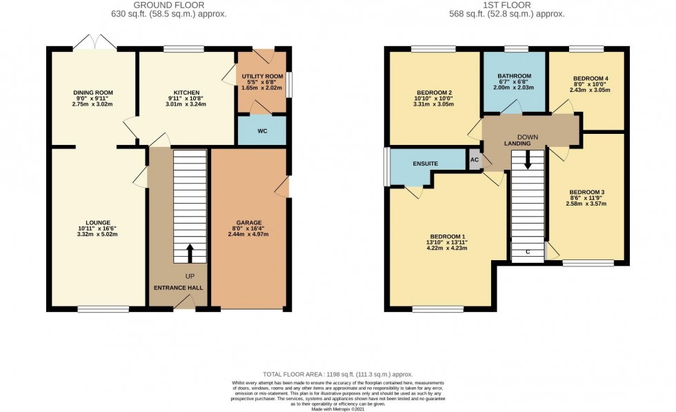 Floorplan for Lancaster Way, Buckingham Fields