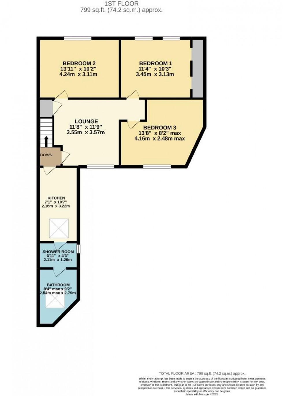 Floorplan for Alcombe Road, The Mounts