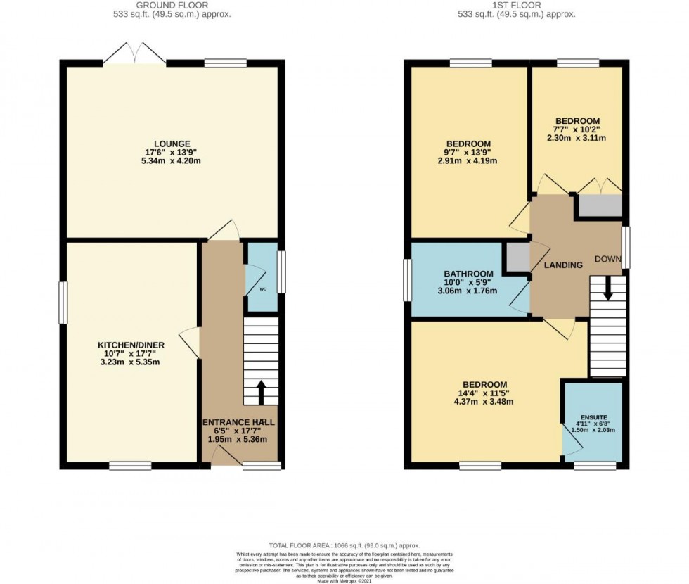 Floorplan for Hamsterly Park, Southfields