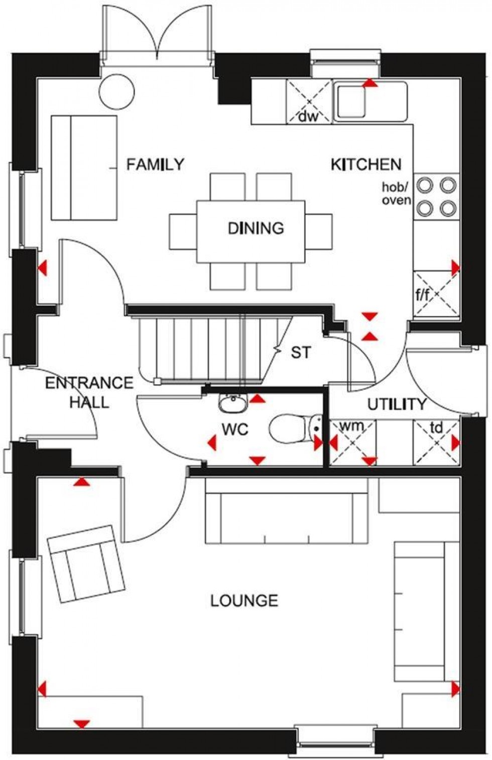 Floorplan for Whistlefields Close, Moulton, Northampton