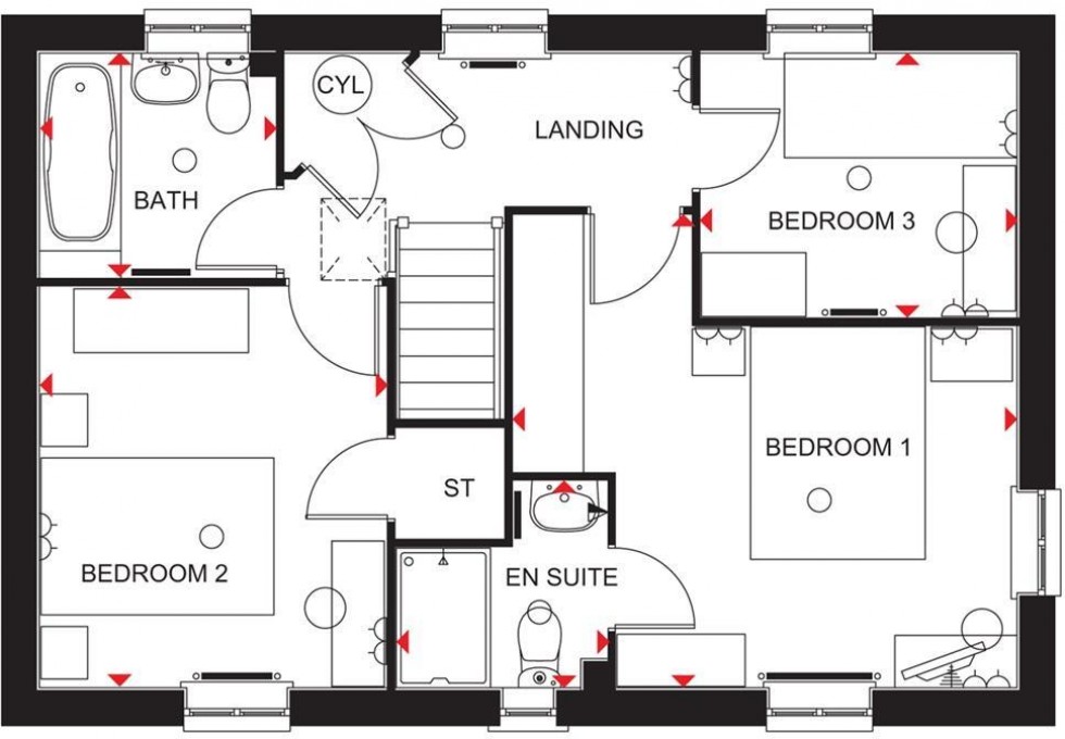 Floorplan for Whistlefields Close, Moulton, Northampton