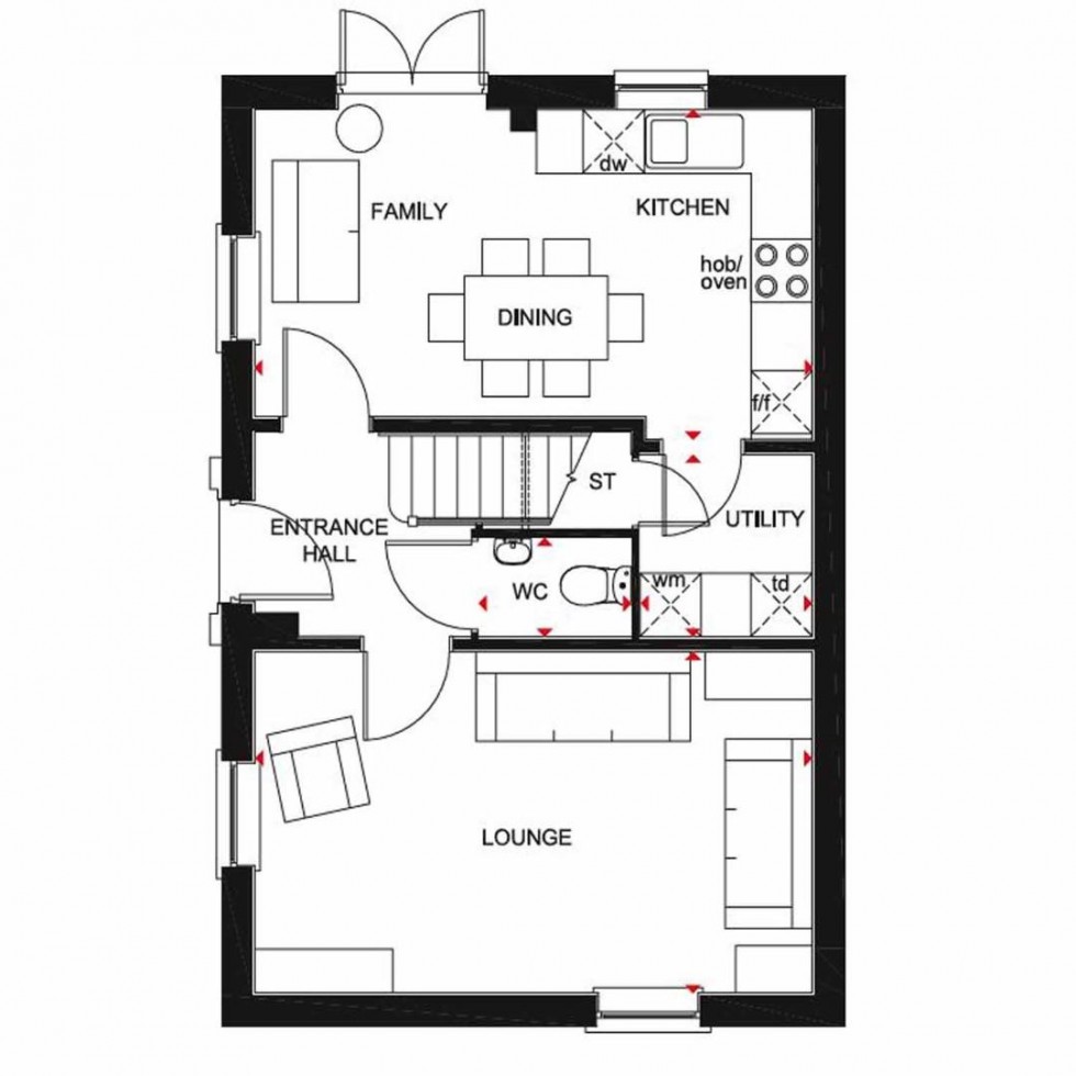 Floorplan for St. Nicholas Drive, Moulton, Northampton