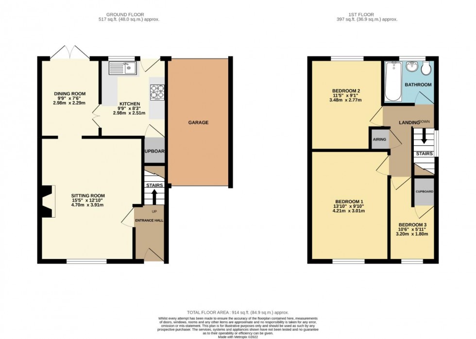 Floorplan for Thruxton Drive, Parklands, Northampton