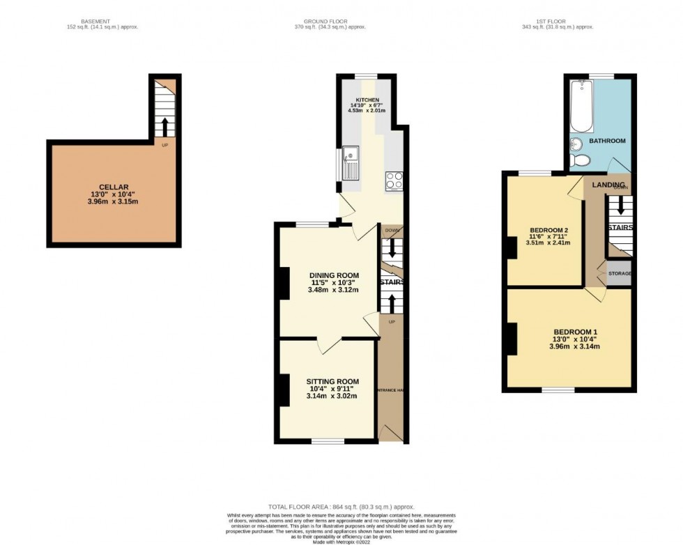 Floorplan for Salisbury Street, Semilong, Northampton