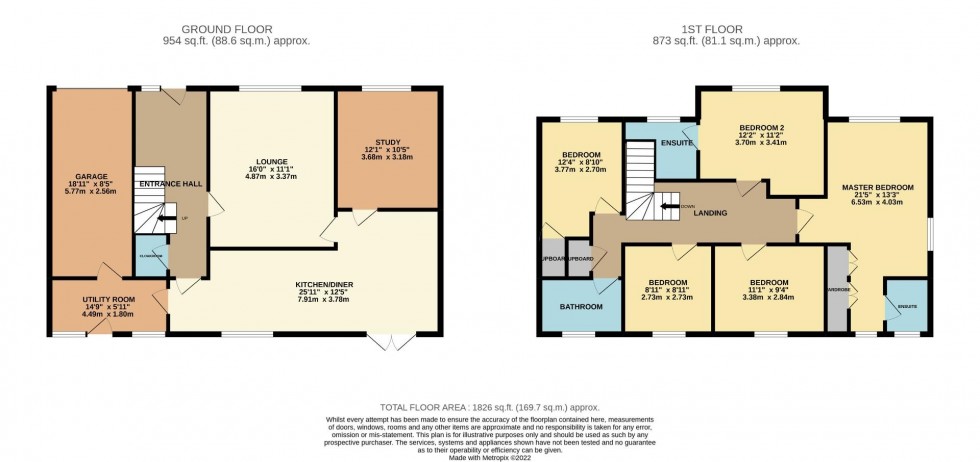 Floorplan for Spencer Close, Earls Barton, Northampton