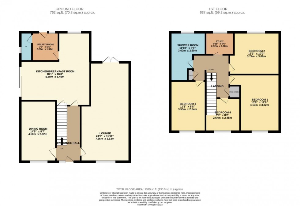 Floorplan for Compton Close, Earls Barton, Northampton