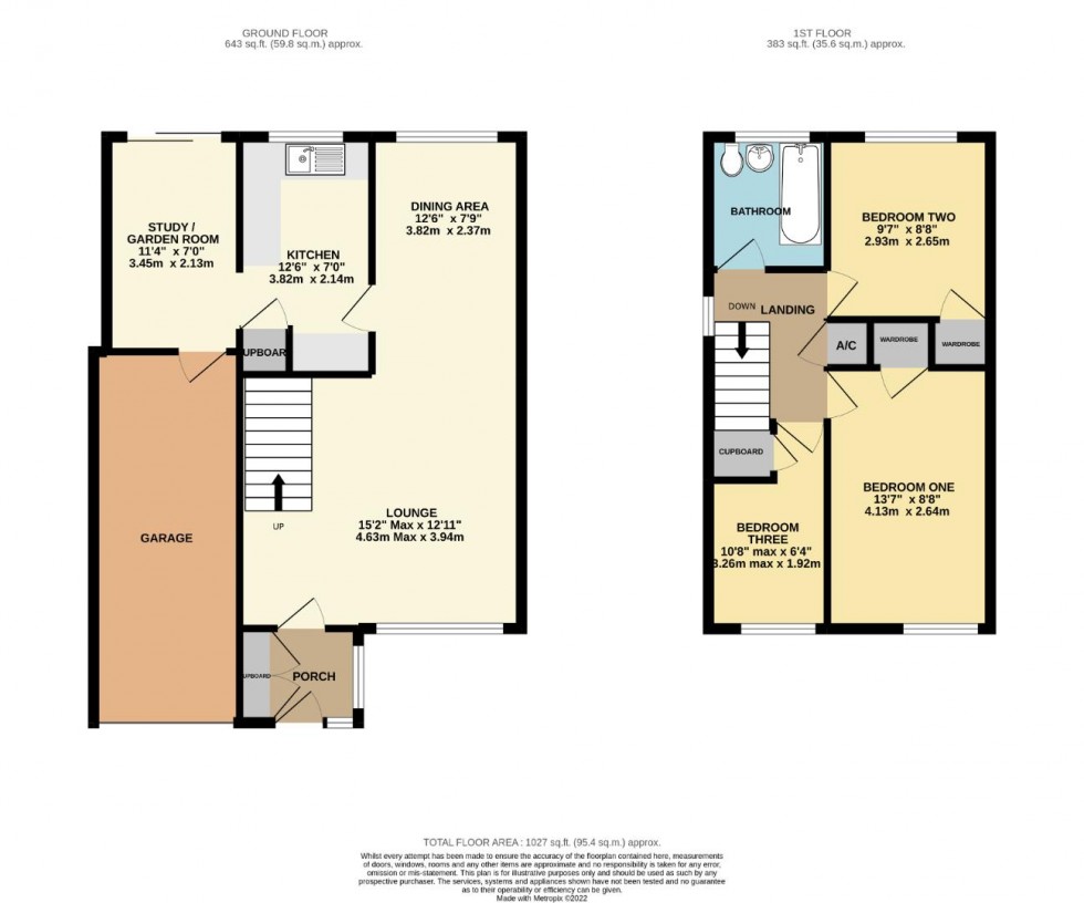 Floorplan for Beech Close, Bugbrooke, Northampton