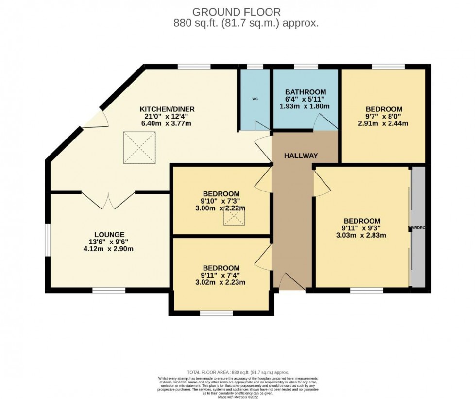 Floorplan for Lorraine Crescent, Northampton