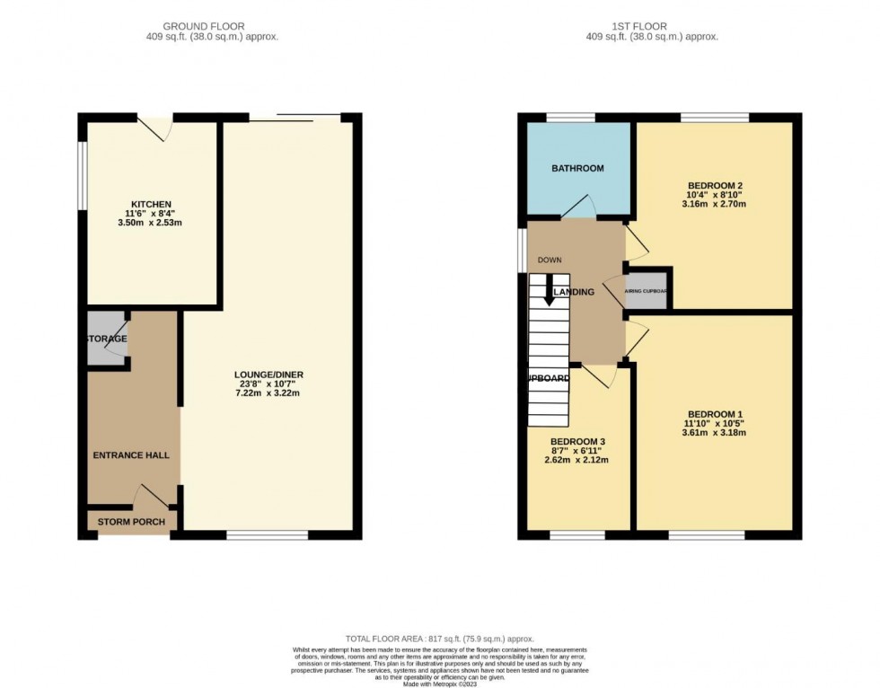 Floorplan for Dowthorpe Hill, Earls Barton, Northampton