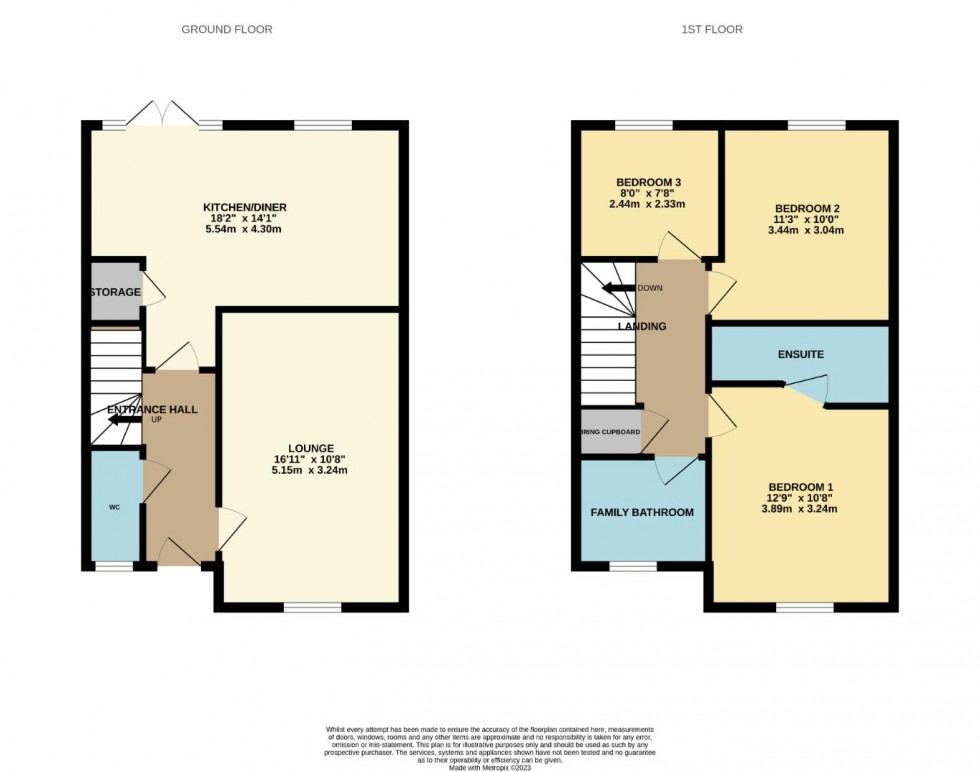 Floorplan for Cannock Crescent, Desborough, Kettering