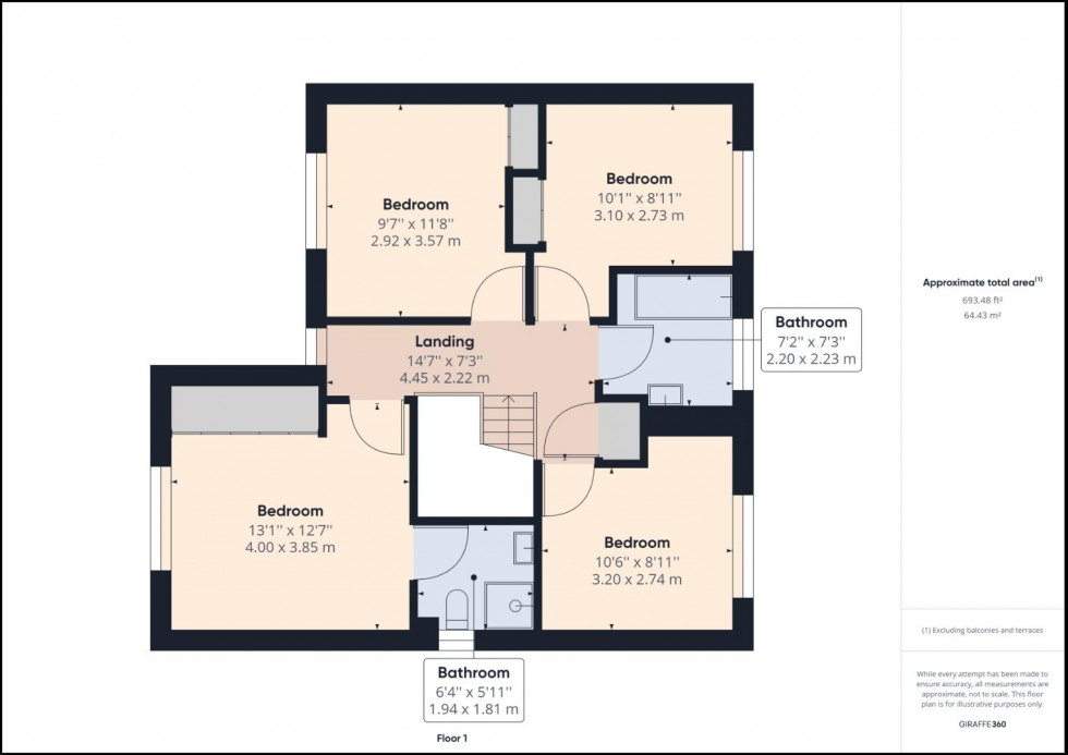 Floorplan for Stradlers Close, Wootton, Northampton
