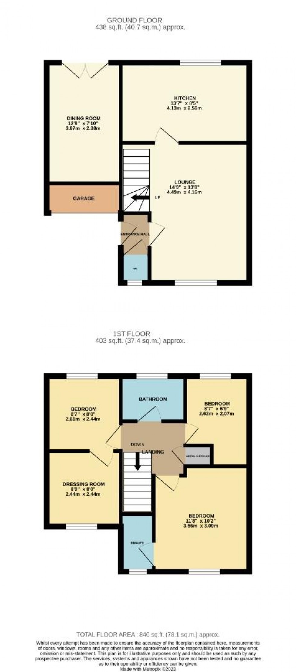 Floorplan for Langsett Close, Weston Favell, Northampton