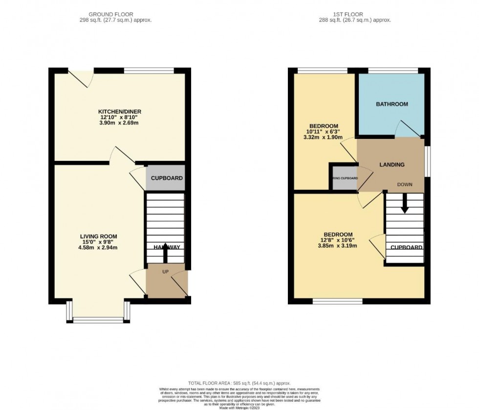 Floorplan for Compton Way, Earls Barton, Northampton