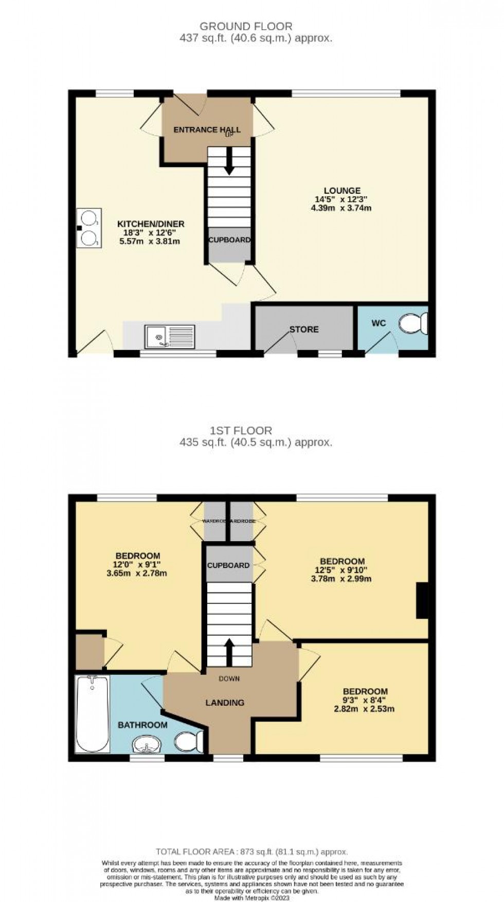Floorplan for Carrs Way, Harpole, Northampton