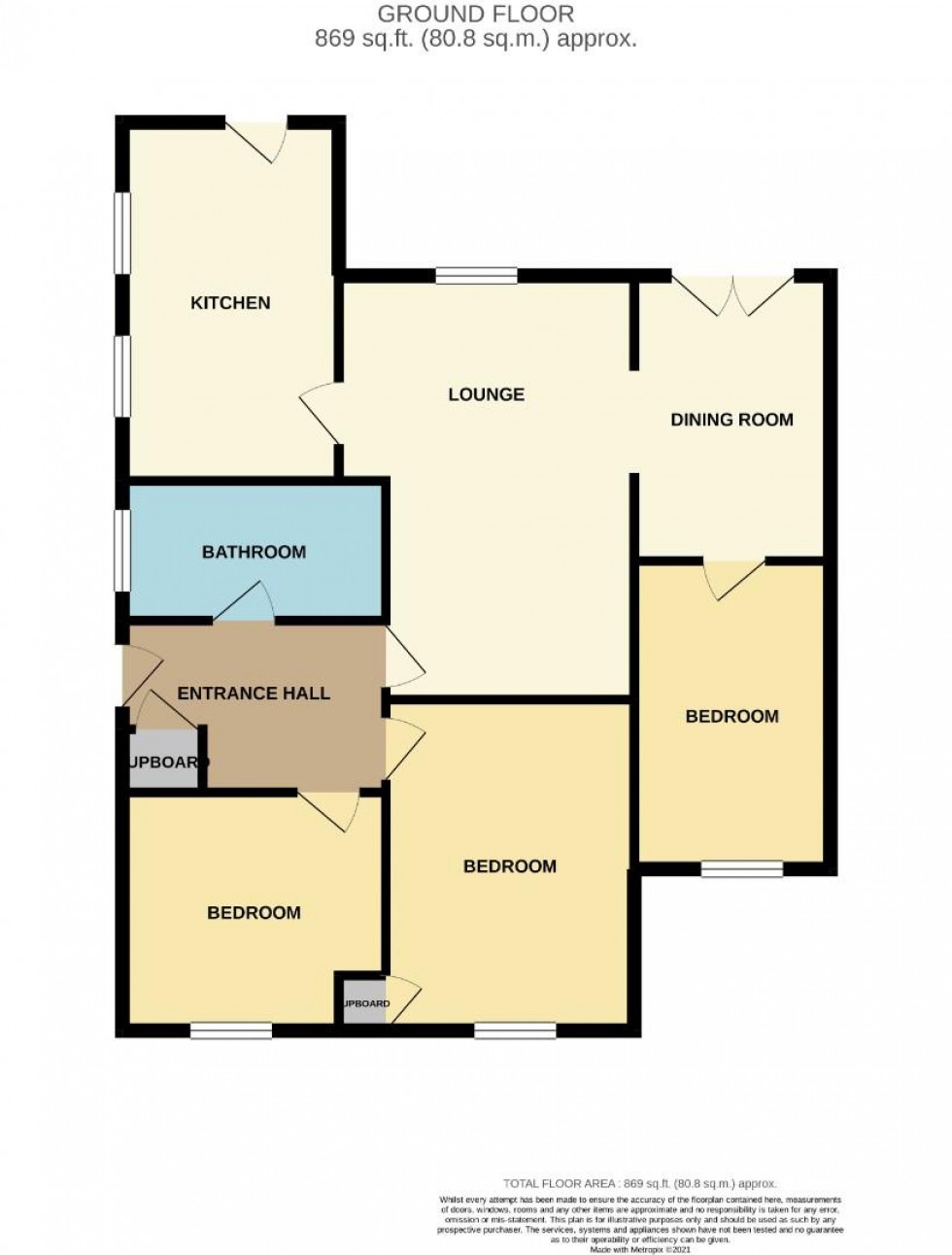 Floorplan for Clare Close, Earls Barton, Northampton
