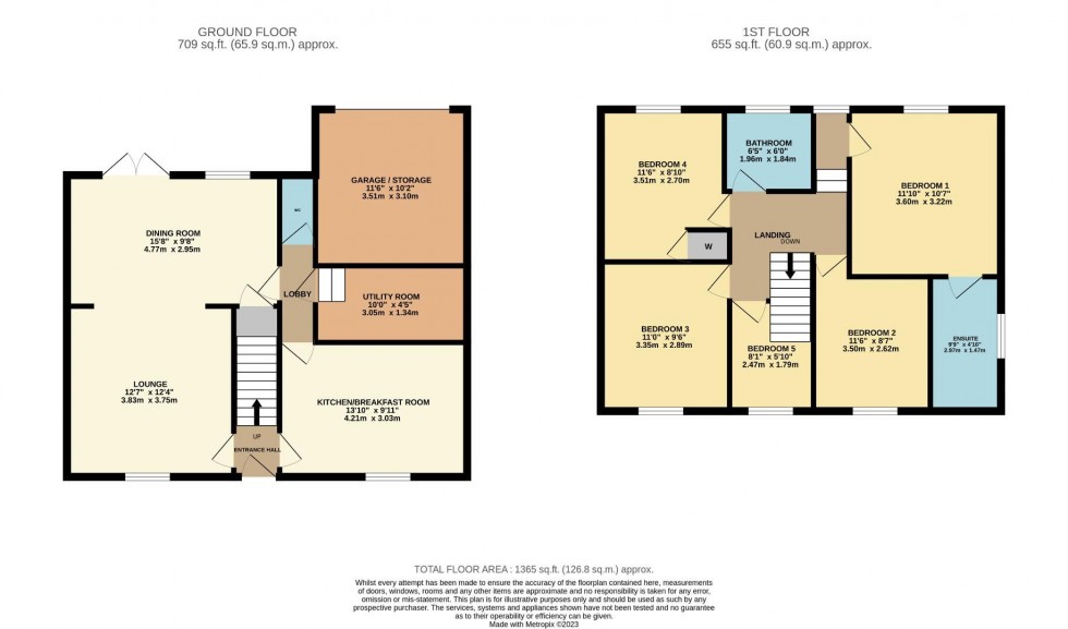 Floorplan for Merryhill, West Hunsbury, Northampton