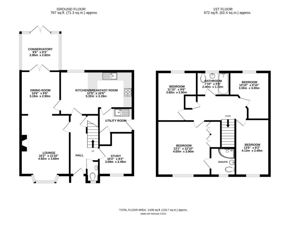 Floorplan for Judith Way, Cawston, Rugby