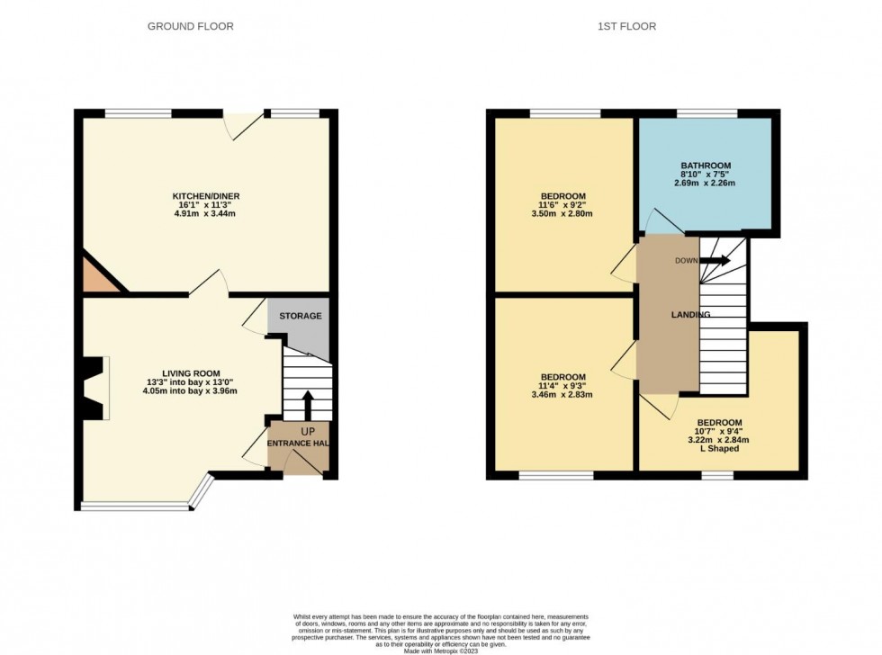 Floorplan for Lesson Road, Brixworth, Northampton