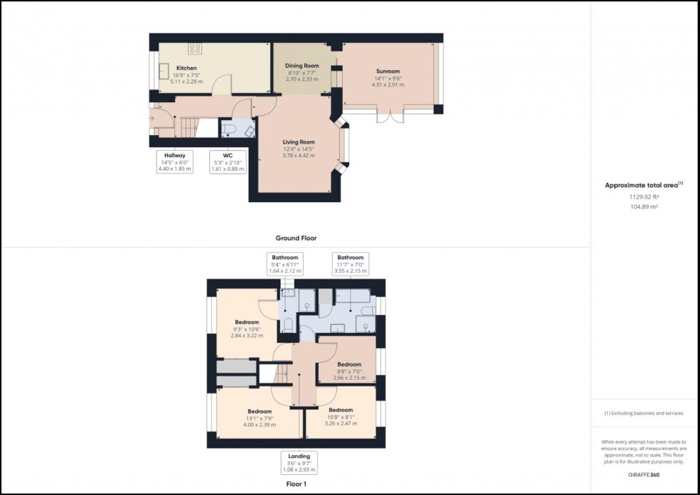Floorplan for Villagers Close, Wootton