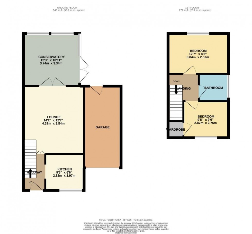 Floorplan for Park Close, Earls Barton, NORTHAMPTON